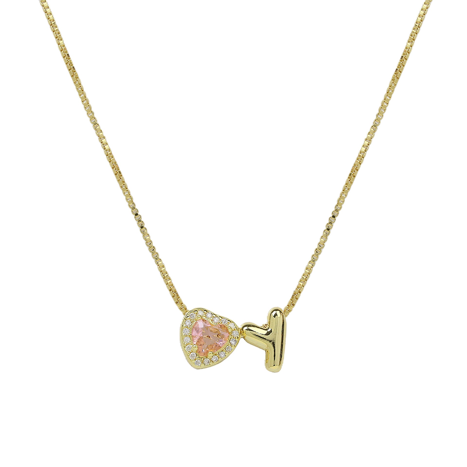 Rome Pearl Initial Necklace - Y Letter [3LBDR0BD]