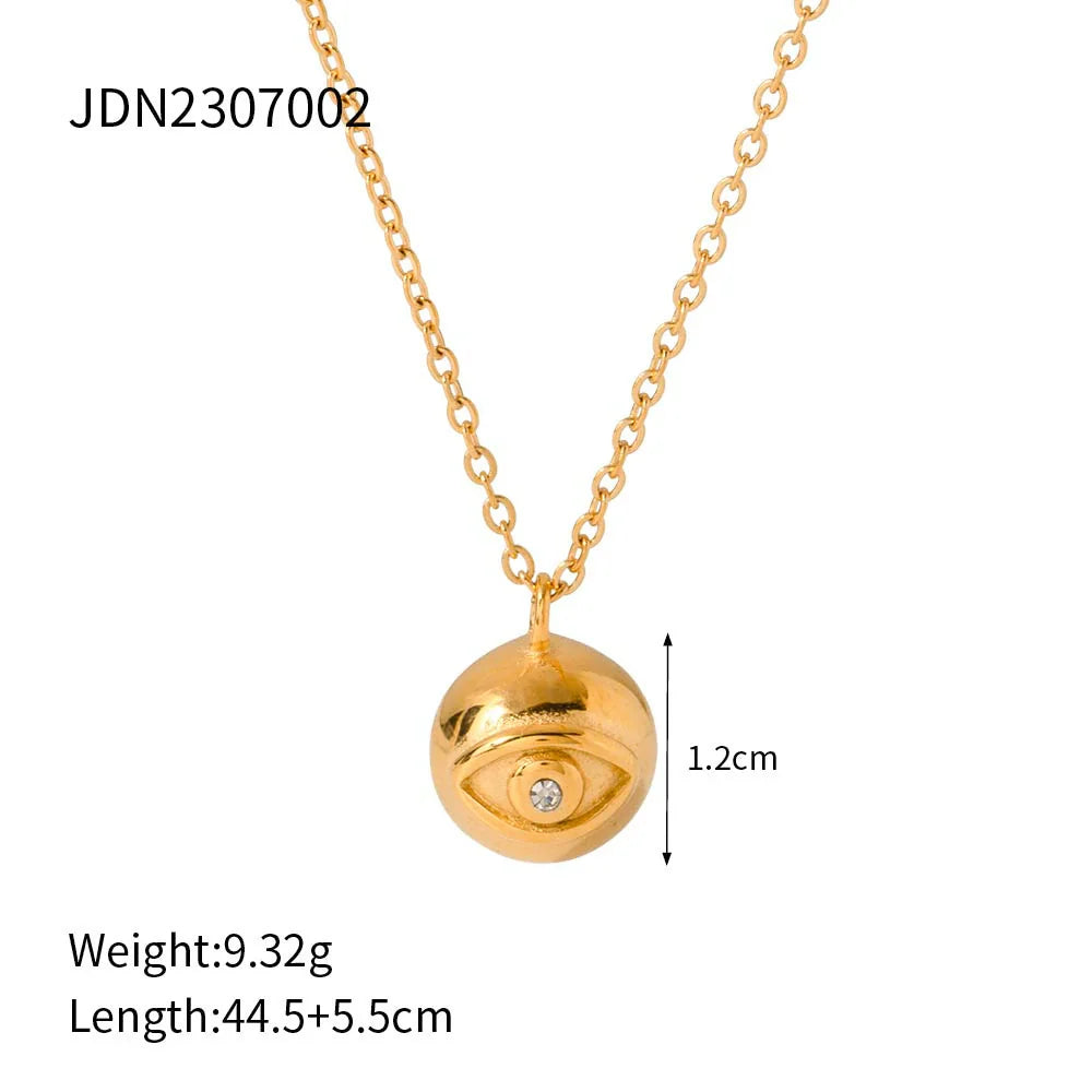 Saida Evil Eye & Lip Necklace - JDN2307002