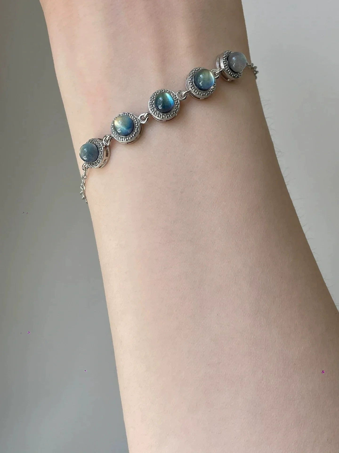 Destiny Moonstone Star Bracelet - 5 Moonstone Bracelet