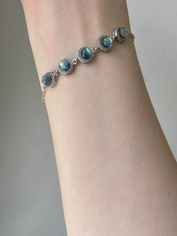 Destiny Moonstone Star Bracelet - 5 Moonstone Bracelet