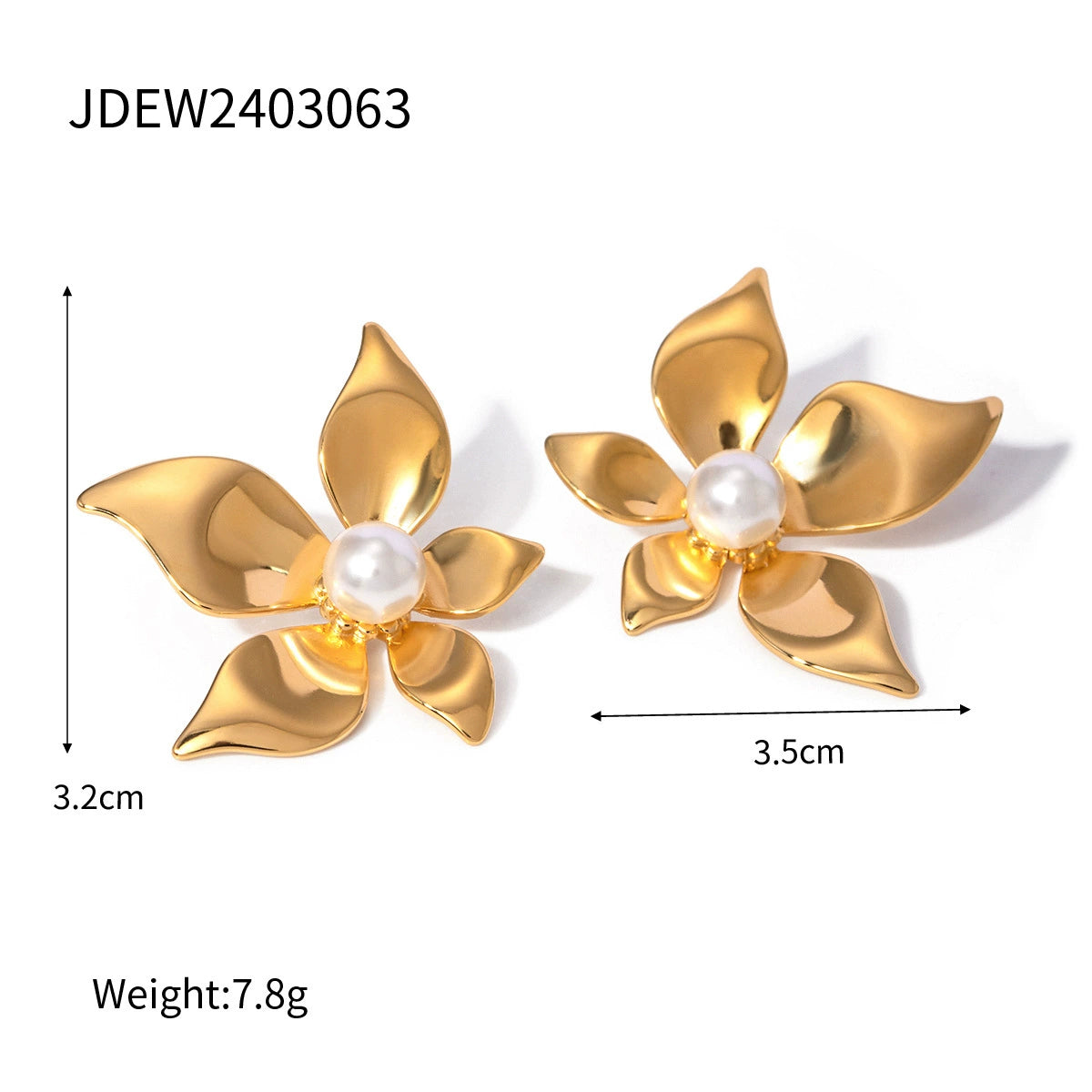 Jaxon Petal Pearl Hoops - JDEW2403063 [7FKJ758V]