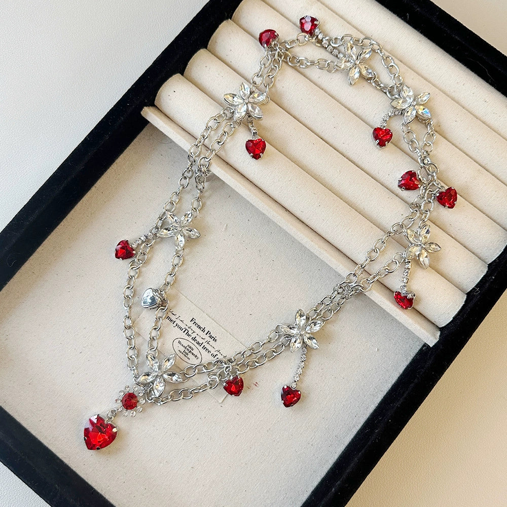 Eileen Diamond Heart Waist Chain - Red Heart Waist Chain [8D0OTPFI]