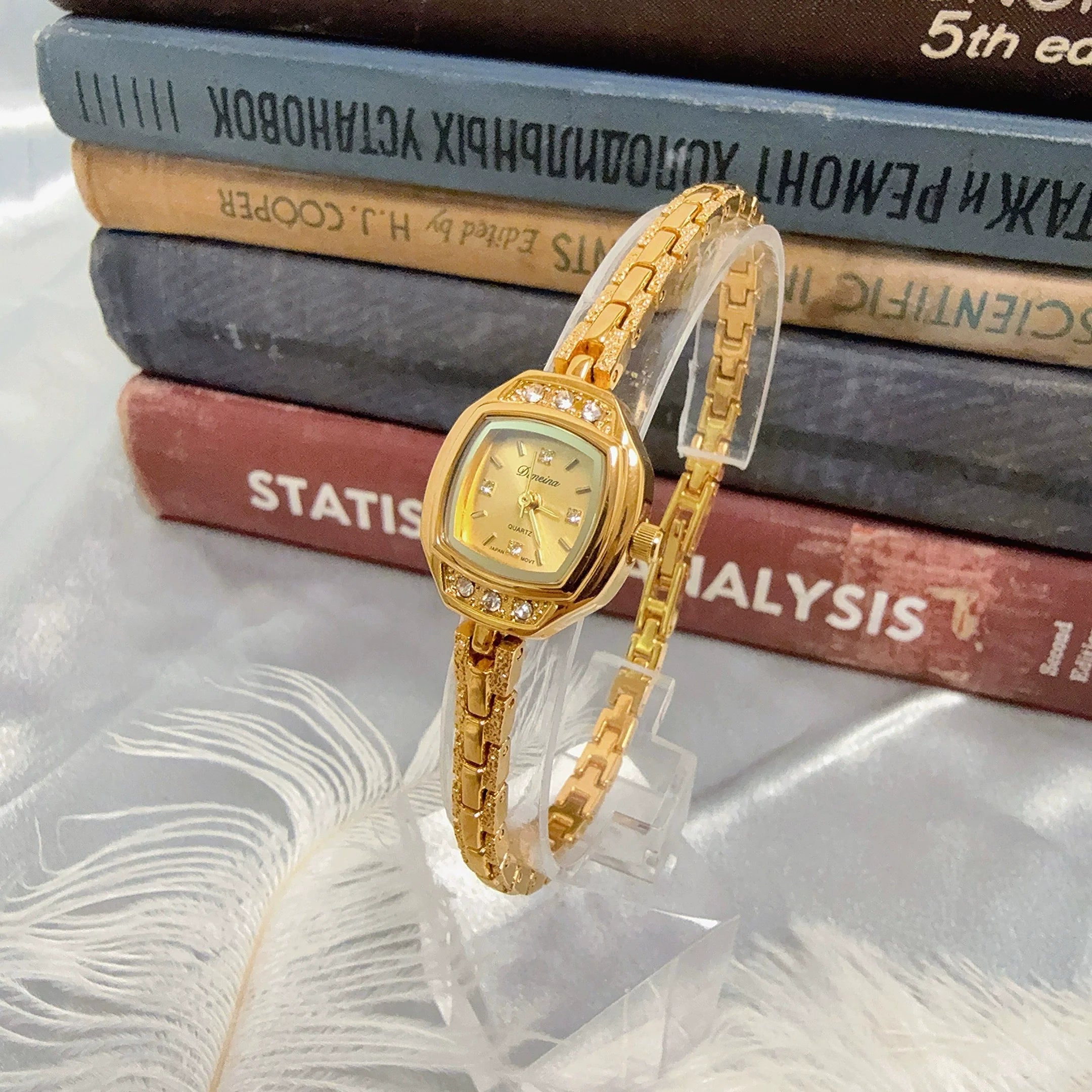 Laela Square Bracelet Watch - Gold