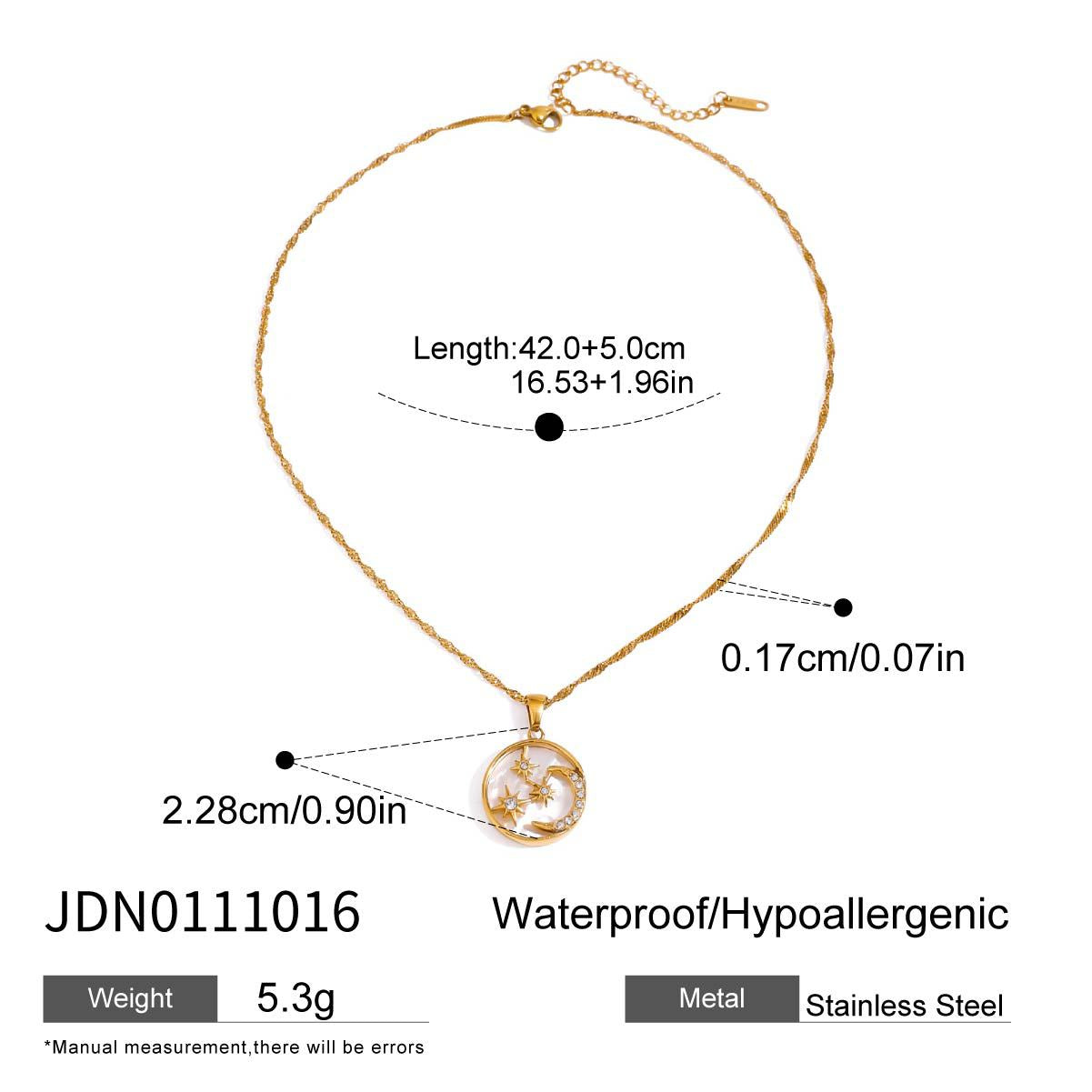 Giorgia Iridescent Moon Necklace - JDN0111016 [ZYKZT3ST]