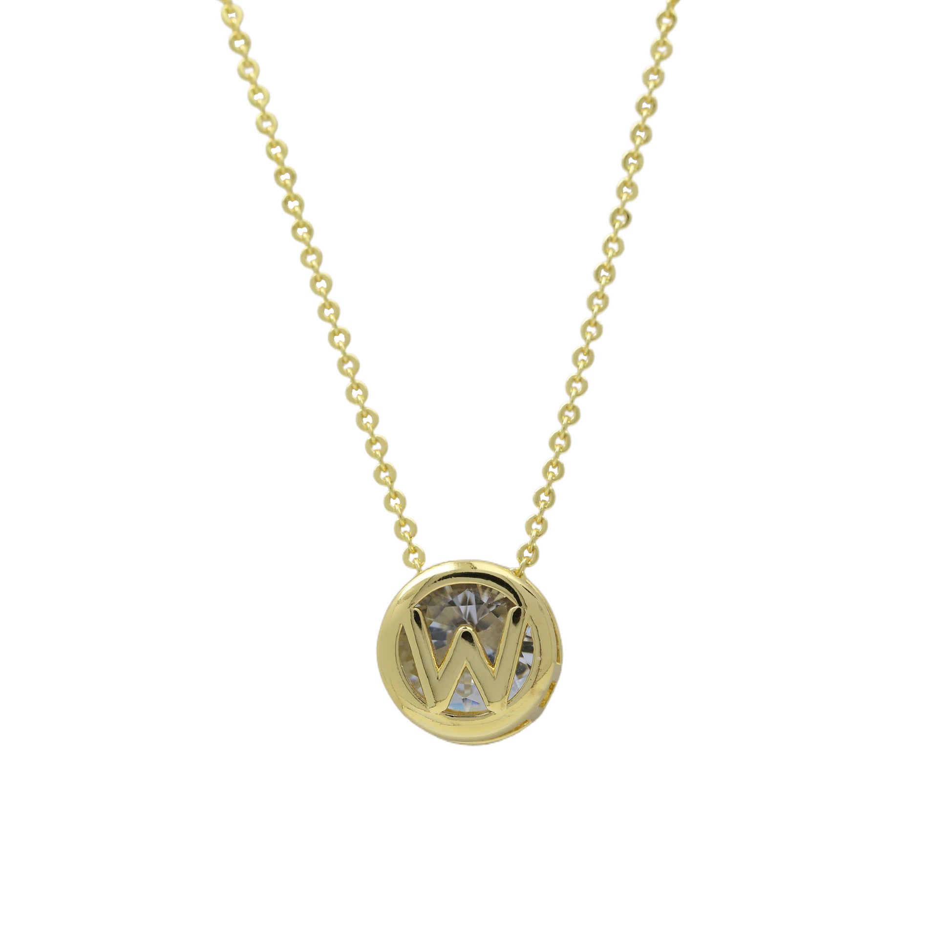Gia Initial Pendant Necklace - W [BHXY9QLW]