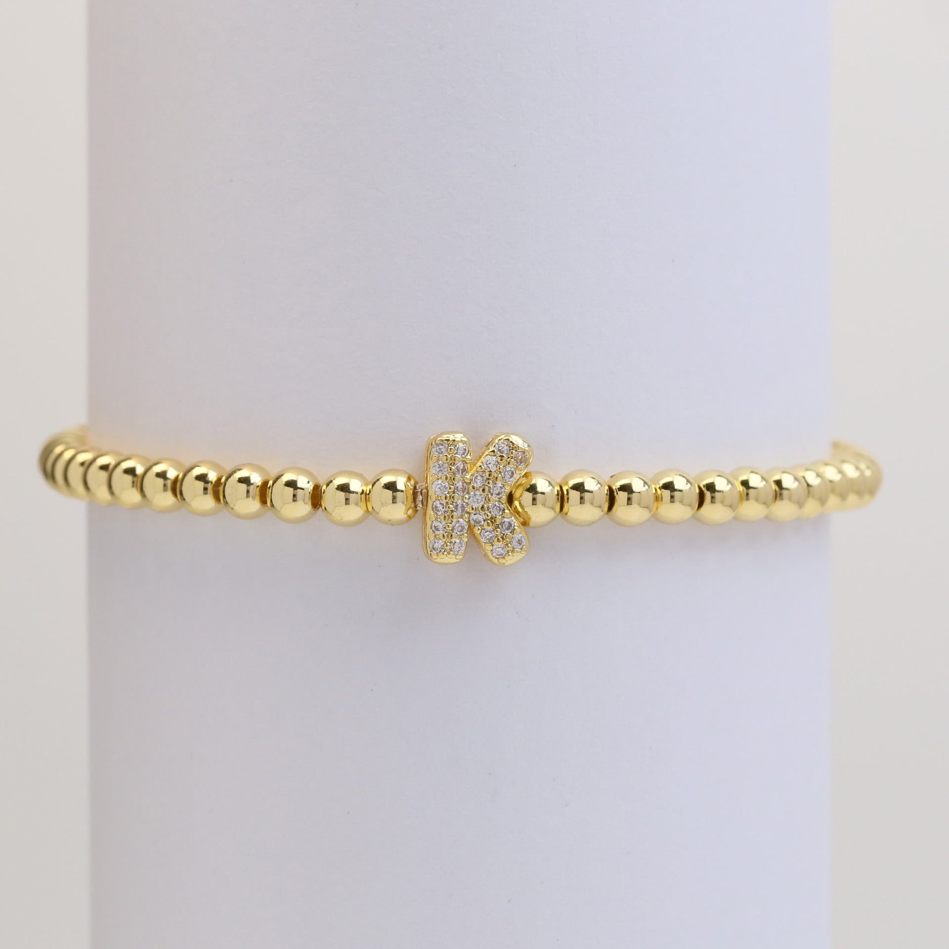Aloni Bubble Letter Bracelet - Gold K [HGK0IOIL]