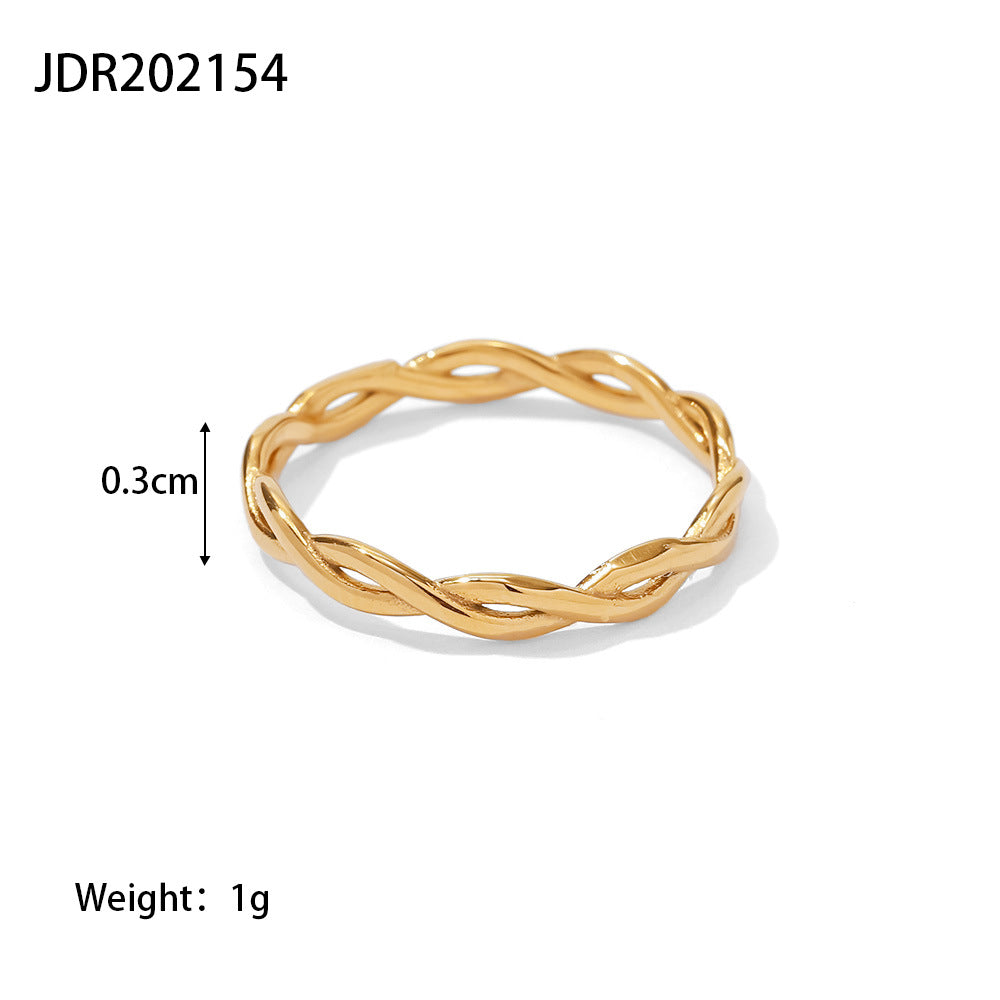 James Stainless Steel Statement Ring - JDR202154-8 [PX4KP6X7]