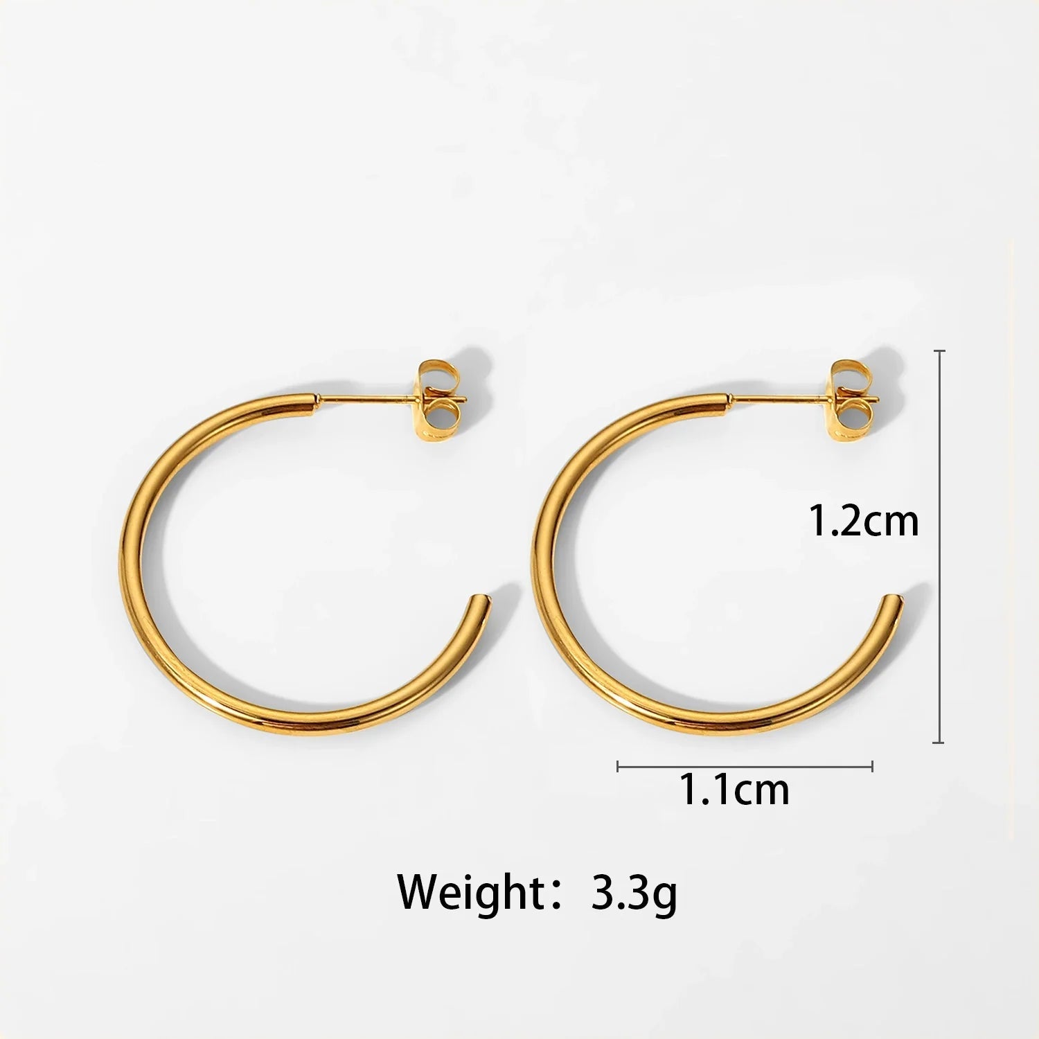 Keona Minimalist Hoop Earrings - JDE202212