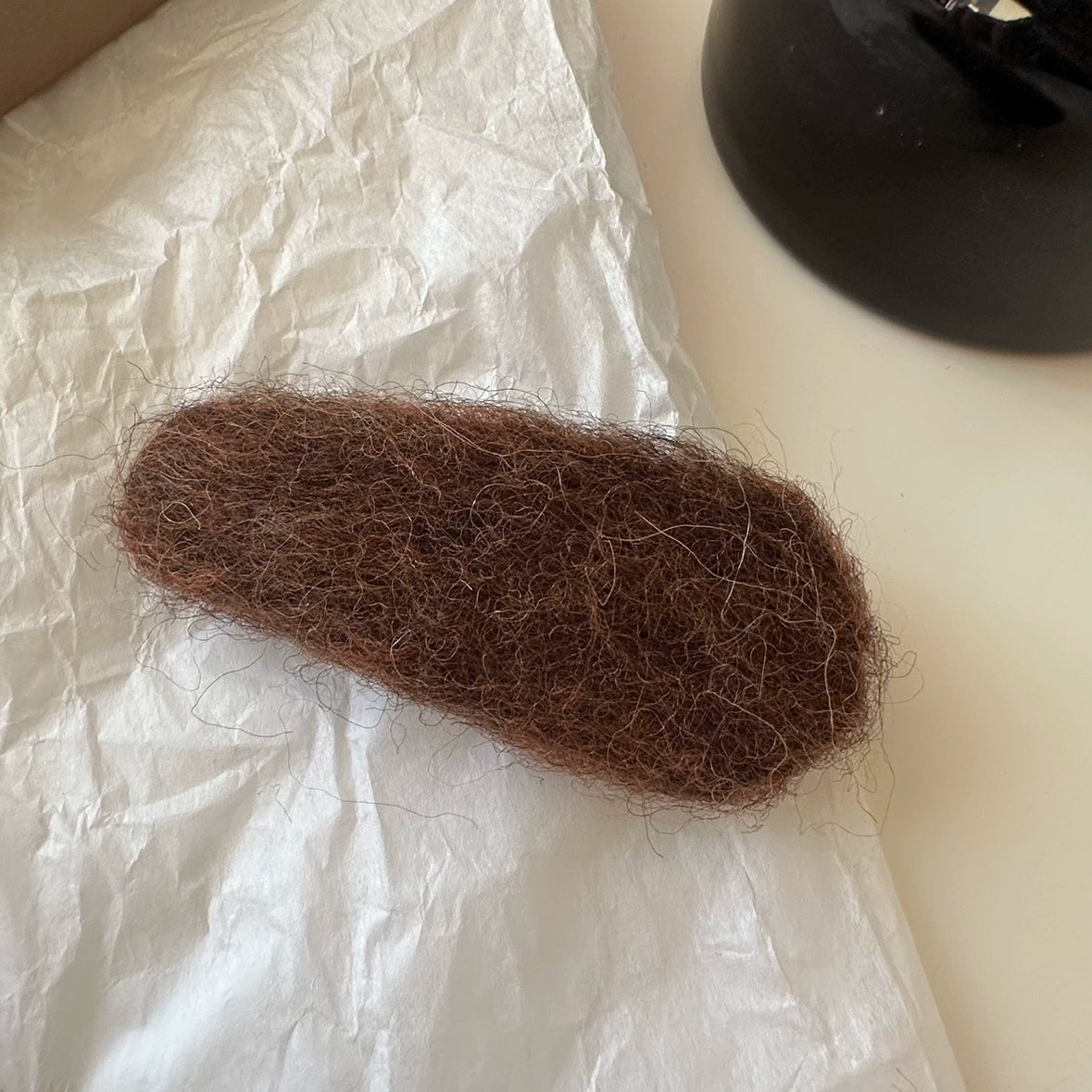 Karalynn Woolen Waterdrop Hair Clip - Coffee [C3OBAWNZ]