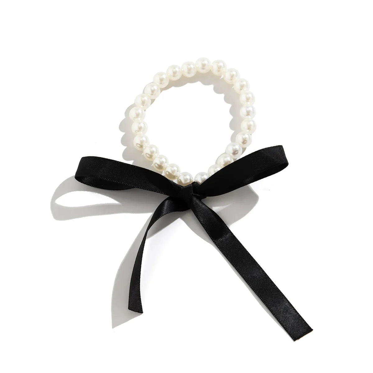 Krisha Pearl Ribbon Set - Bracelet Black