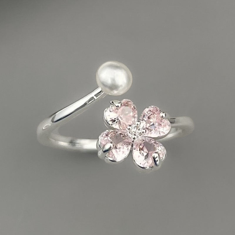 Cailynn Pearl Flower Open Ring - R15136O805 [6RVPRO82]