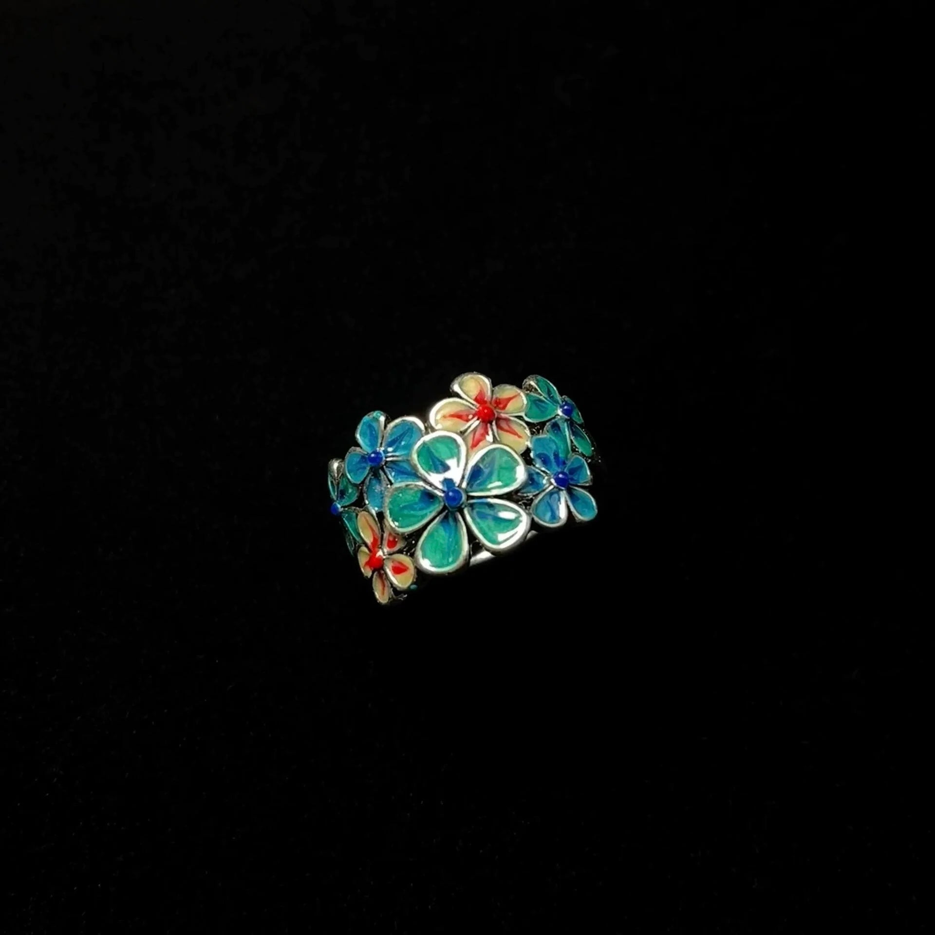 Sabiha Enamel Bloom Ring - Colorful