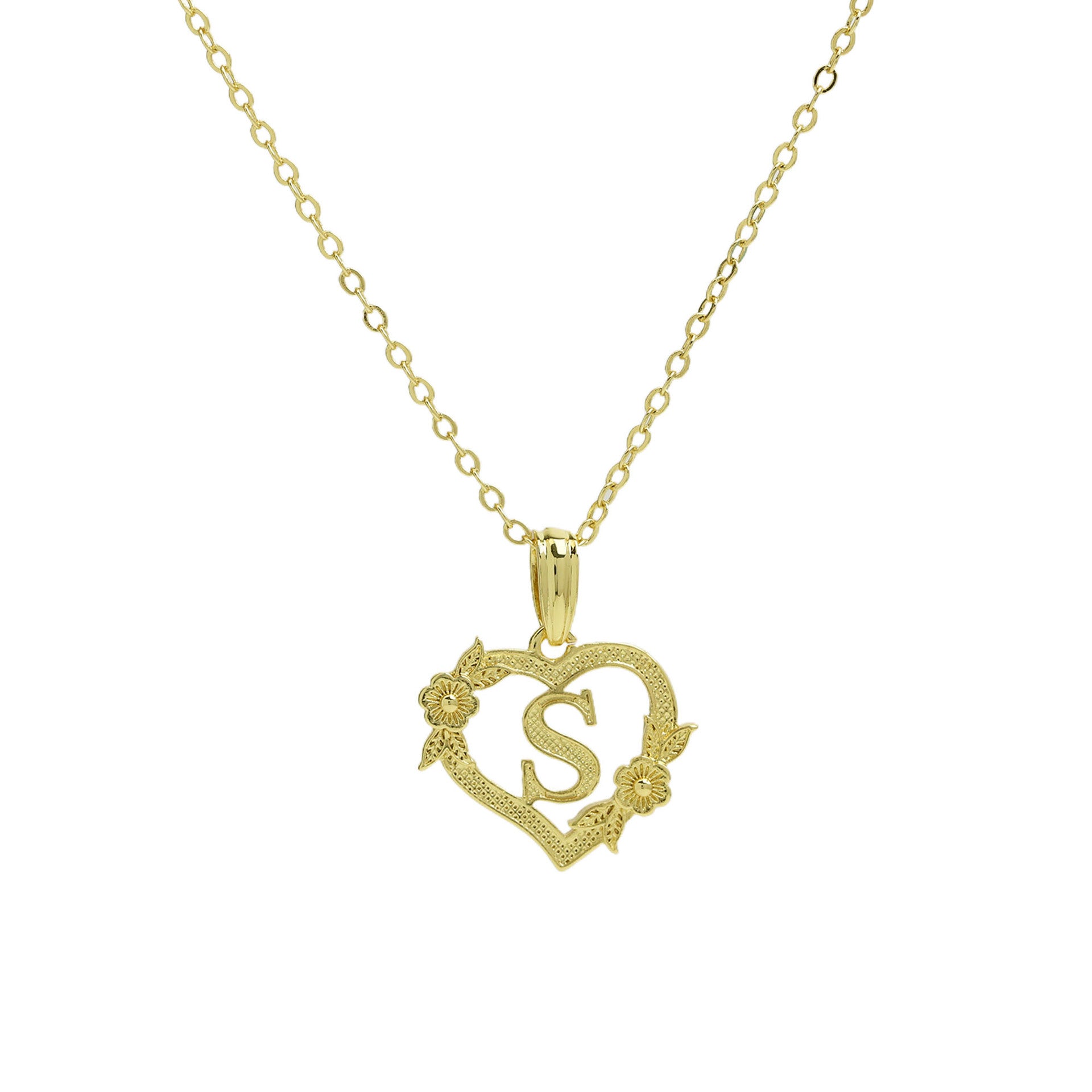 Isobel Initial Heart Pendant Necklace - Necklace S [QXWP86CZ]
