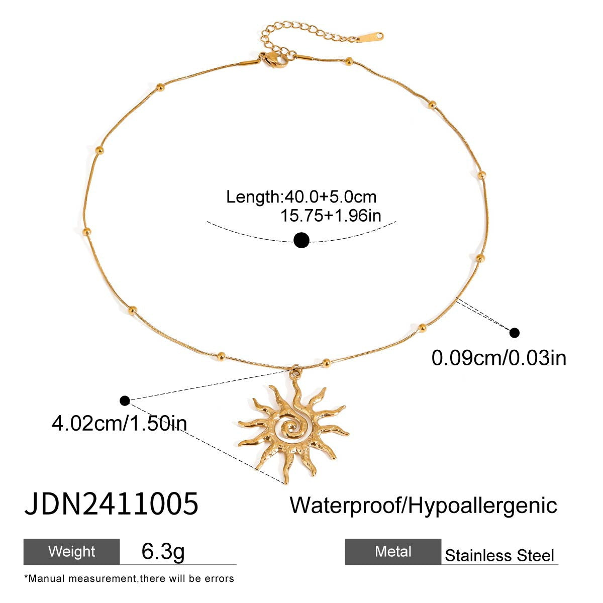 Zahraa Water Drop Jewelry Collection - Necklace JDN2411005 [T6CFK0BJ]