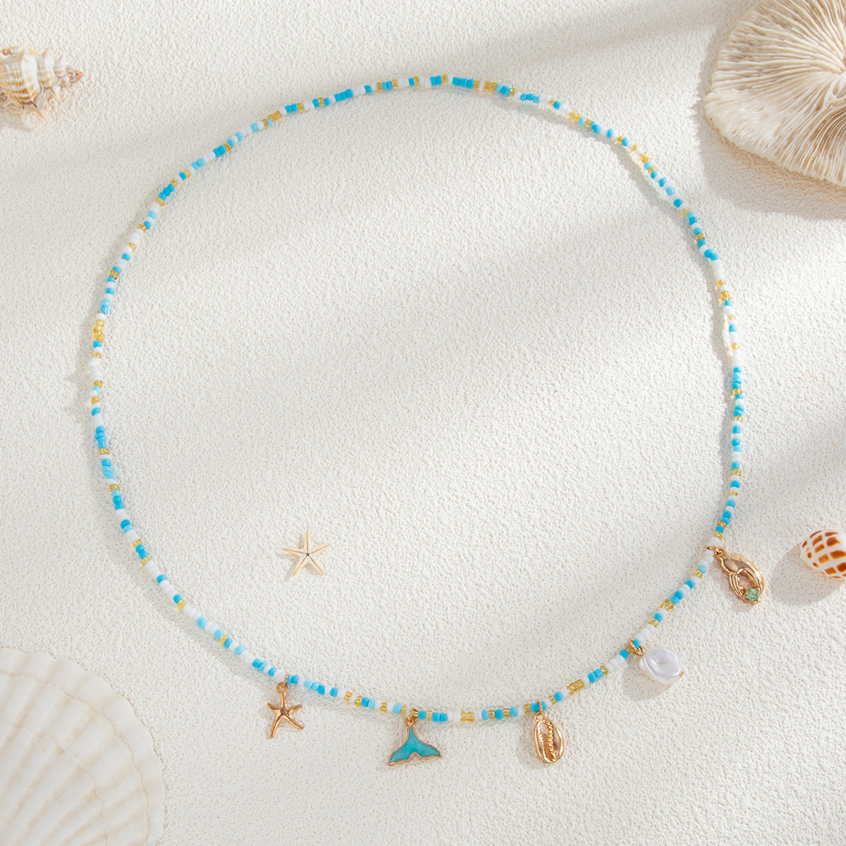 Esty Pearl Starfish Waist Chain - Multi-color Blue [9KR5A01U]