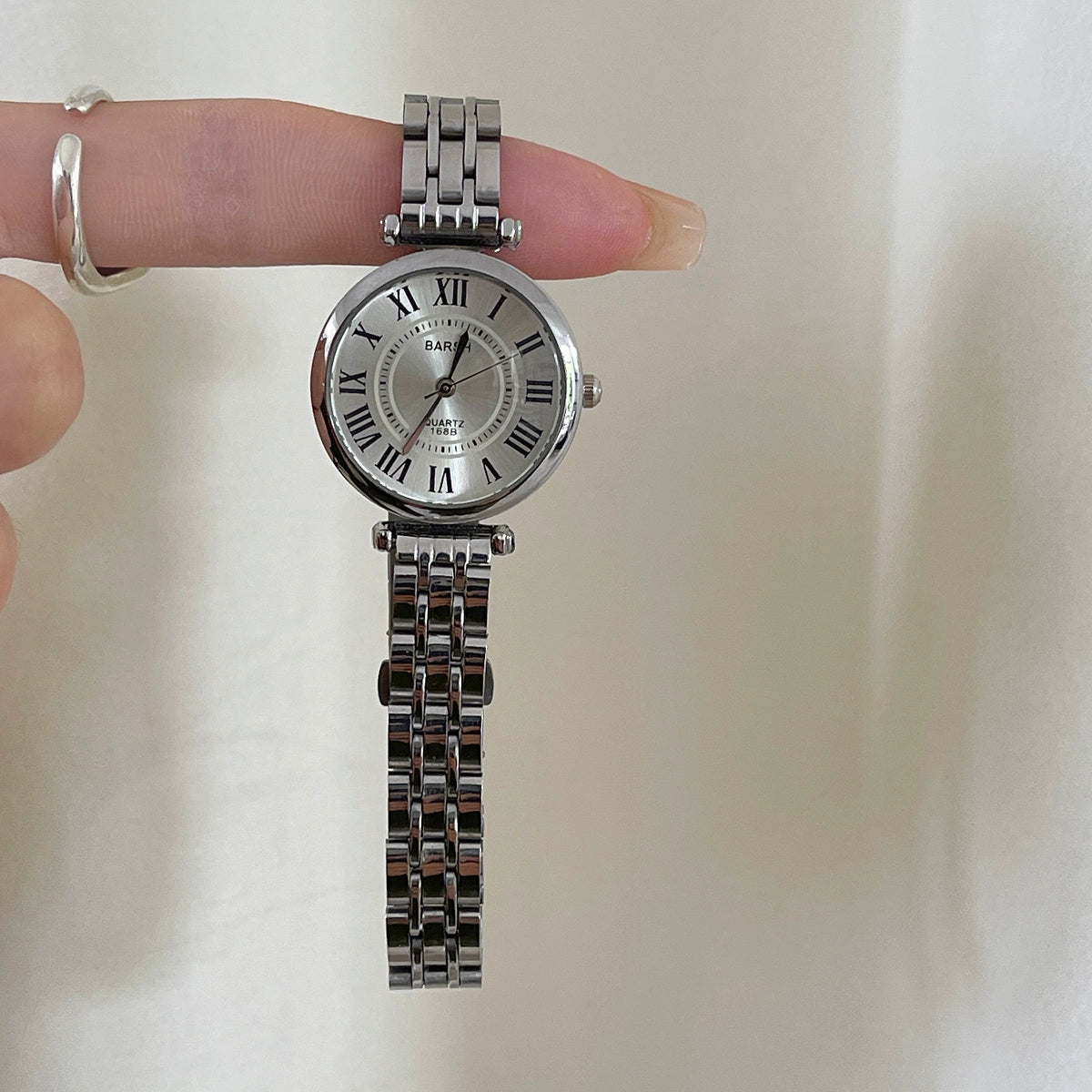 Corie Classic Roman Watch - Silver Strap White Dial [JPF3L15C]