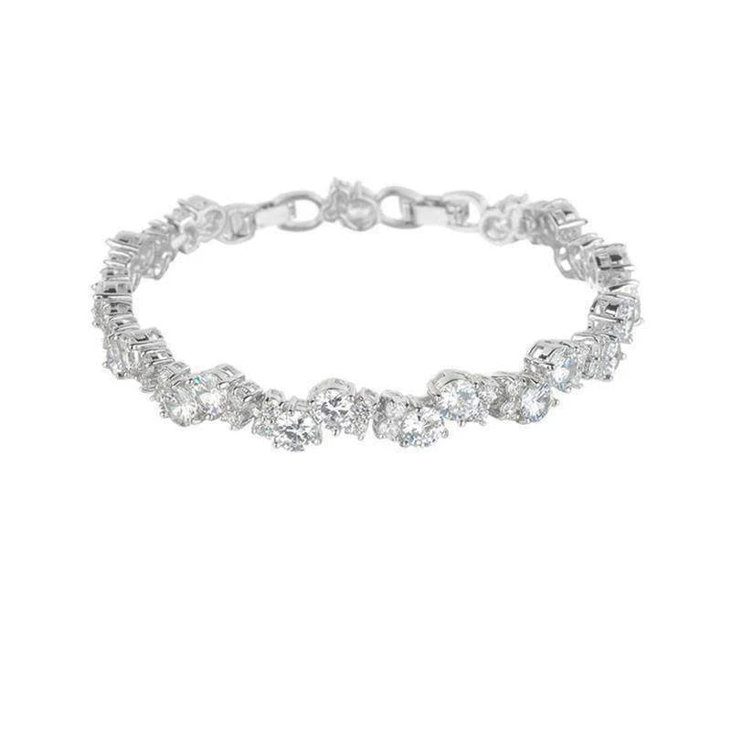 Hajar Star Zircon Bangle - White Zircon Bracelet (AAA Grade)