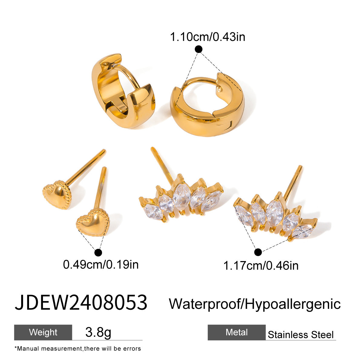 Kaiah Three-Pair Earring Set - JDEW2408053 [542TI3YU]