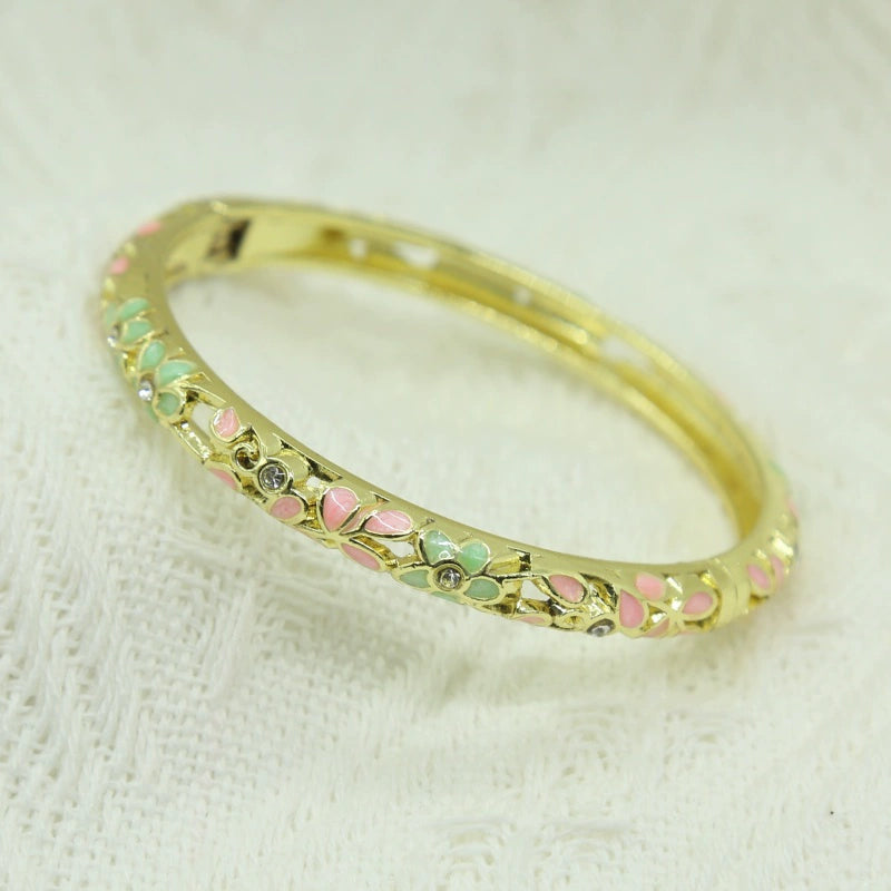 Adrianna Cloisonné Enamel Bracelet - Red Green [NV0QM46Z]
