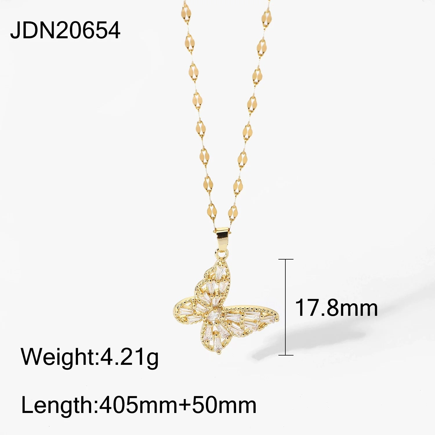 Meredith Crystal Butterfly Necklace - JDN20654