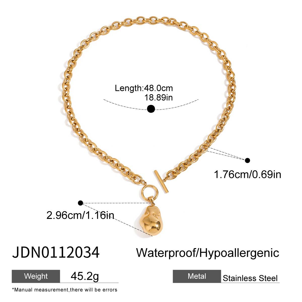 Morrigan Golden Geometric Necklace - Gold Tone [J4D0XTIG]