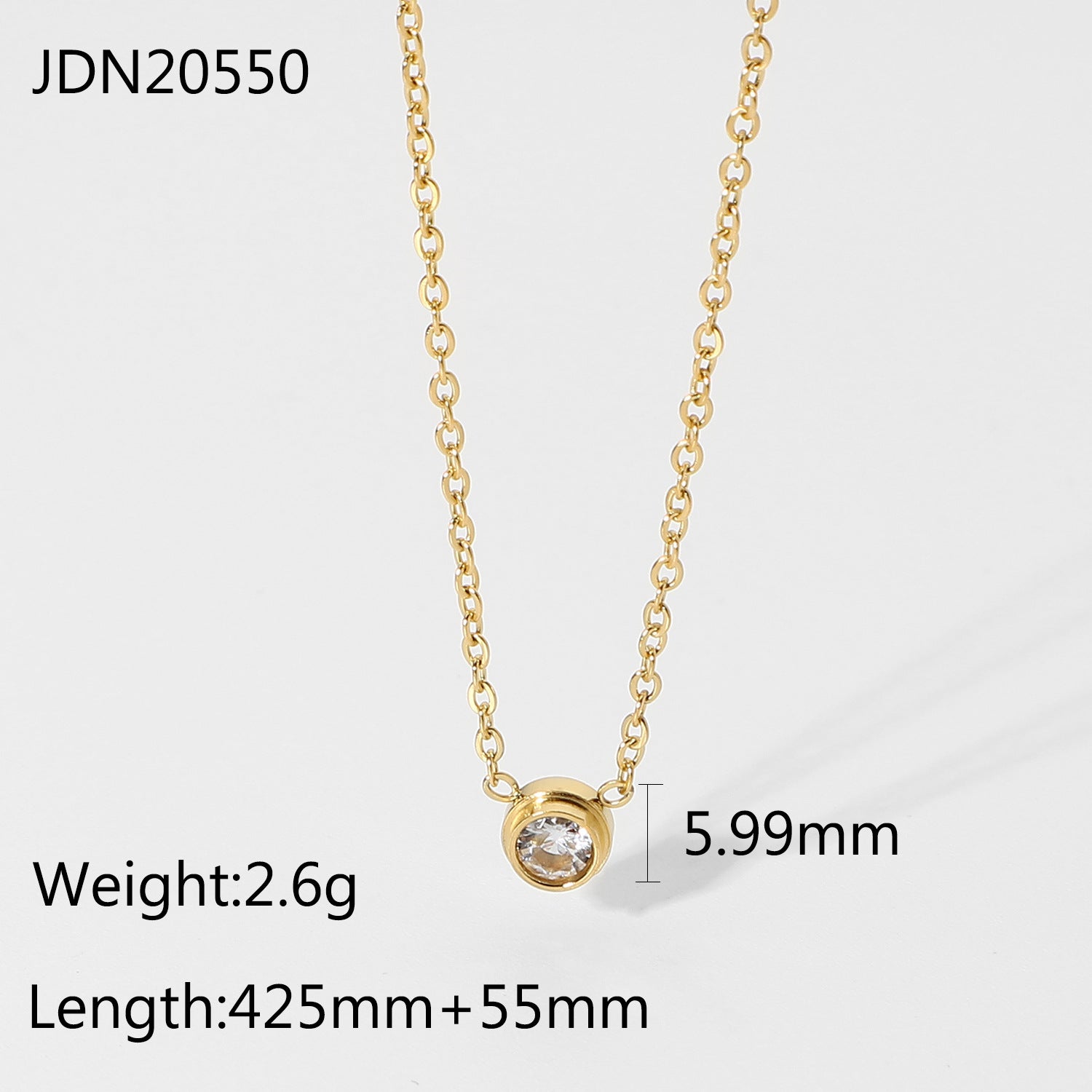 Courtlyn Dainty Zircon Necklace - JDN20550 [DMY3BNRA]