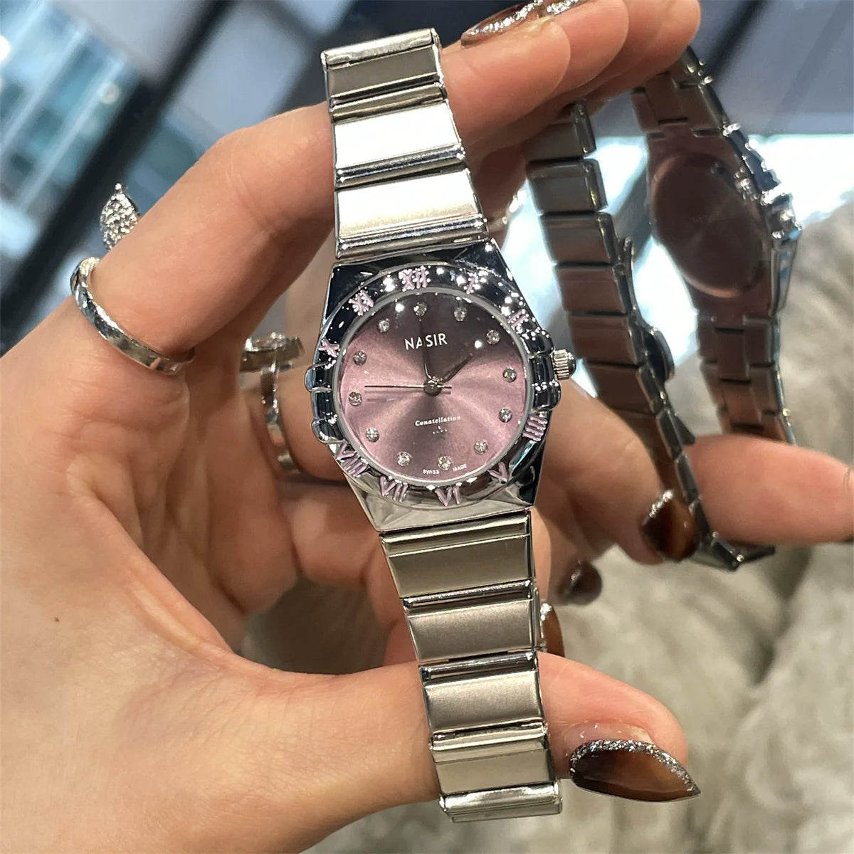Virginia Constellation Embellished Watch - Purple
