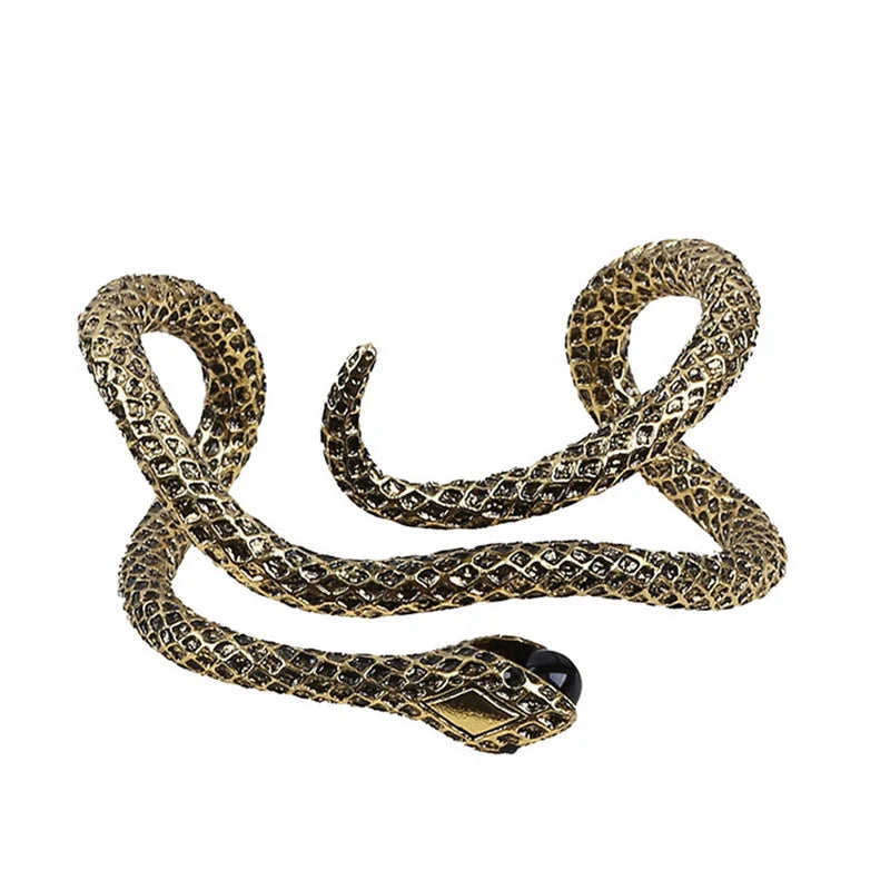 Jacelyn Serpentine Statement Bracelet - Vintage Gold