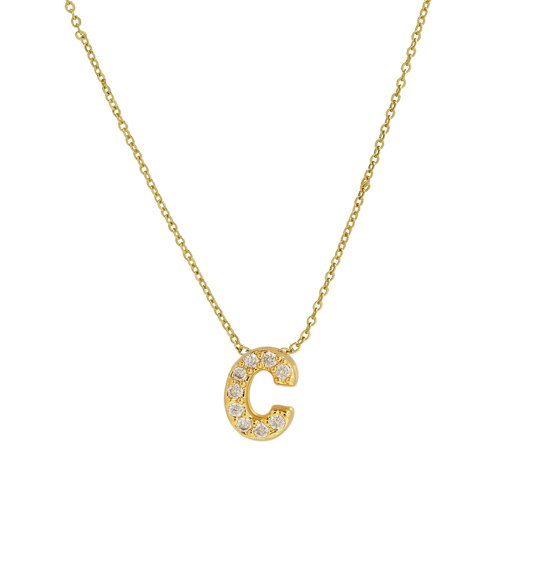 Caelynn Zircon Initial Necklace - C [2HR3H19F]