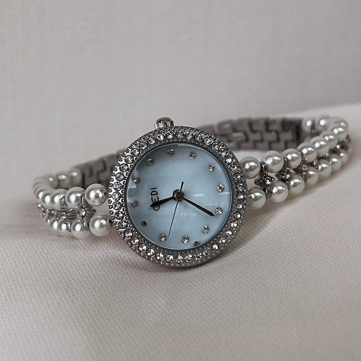 Caylin Crystal Quartz Watch - Mother-of-Pearl Blue Pearl