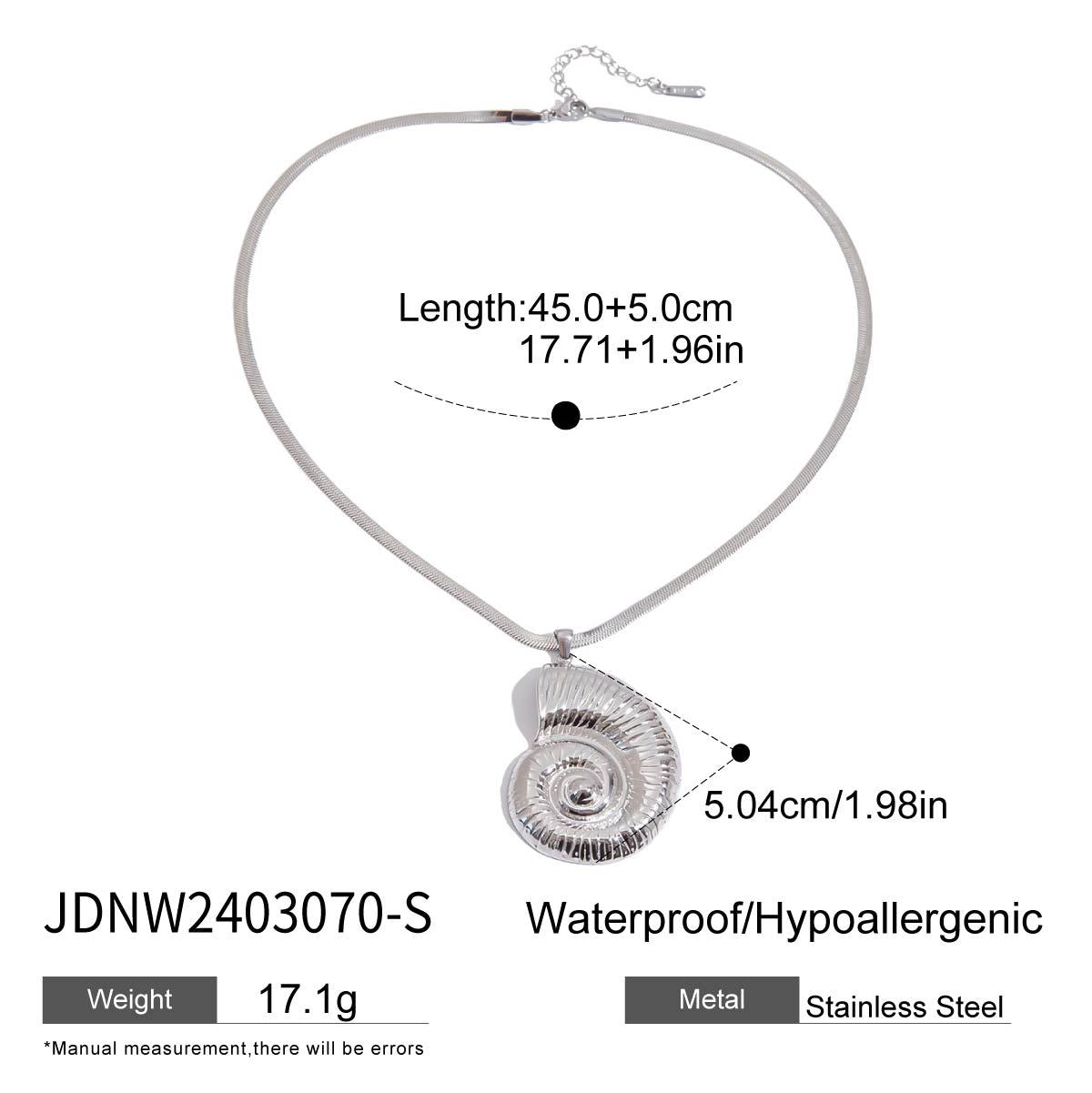 Ziana Coastal Conch Necklace - Silver [6G824Y5O]