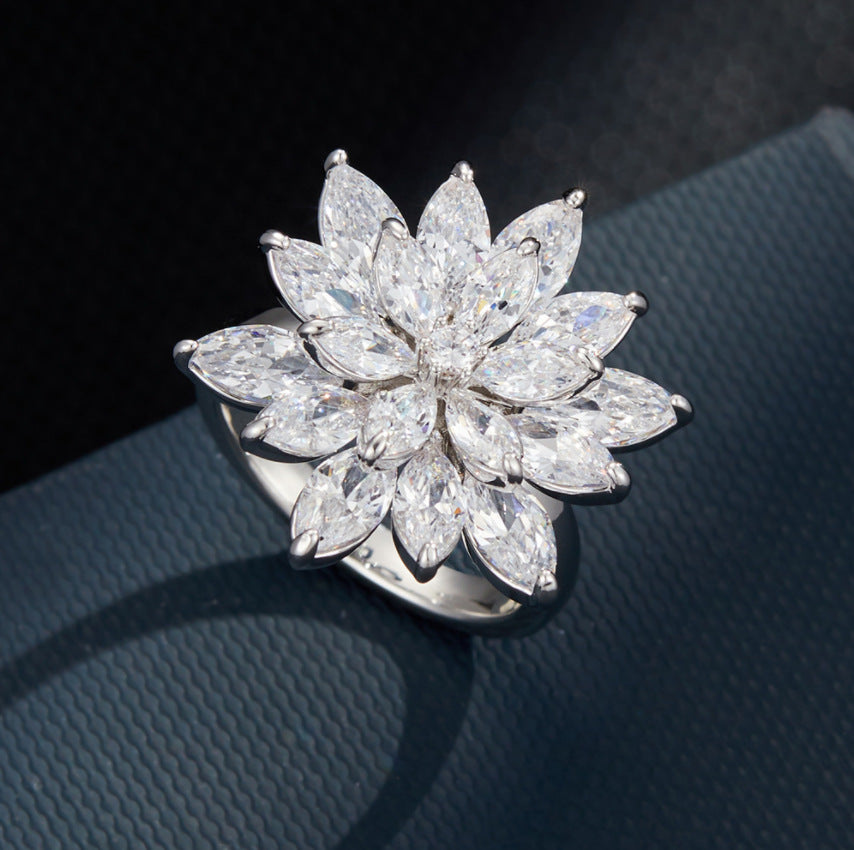 Micaela Spinning Snowflake Ring - Rose Gold Tone [R1NN12Y5]