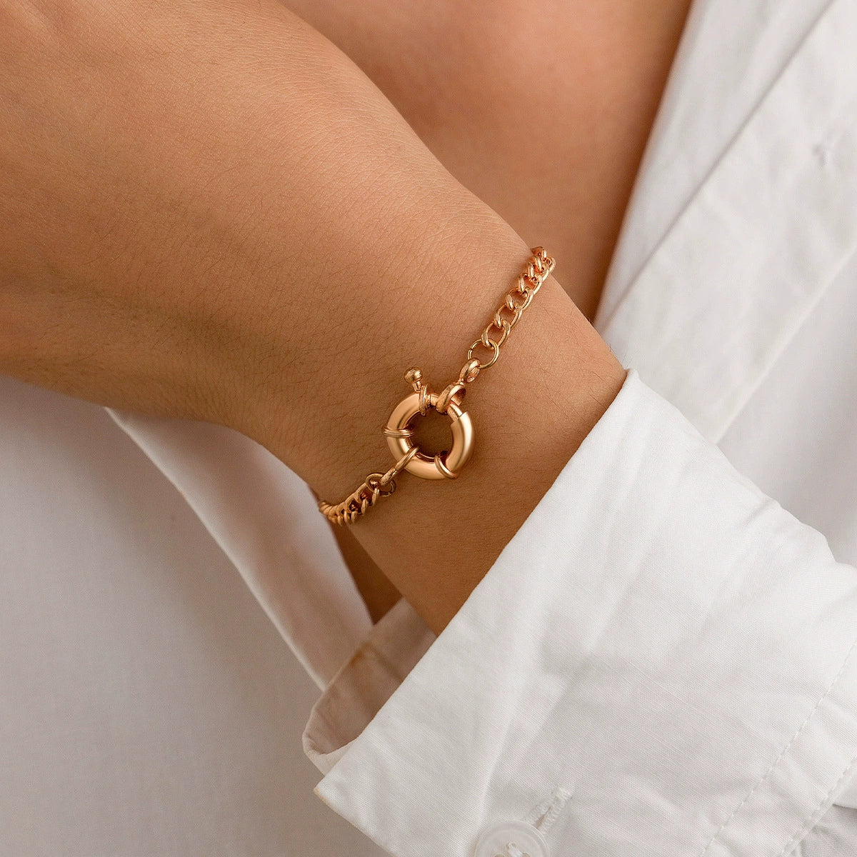 Madyson Geometric Chain Jewelry - Gold Bracelet Style 01 [ZKLTQPXL]
