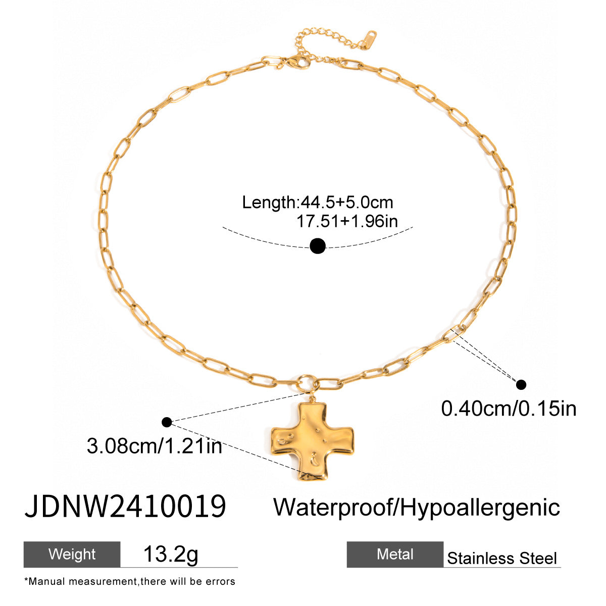 Magdalyn Delicate Cross Necklace - JDNW2410019 [KW7L958V]