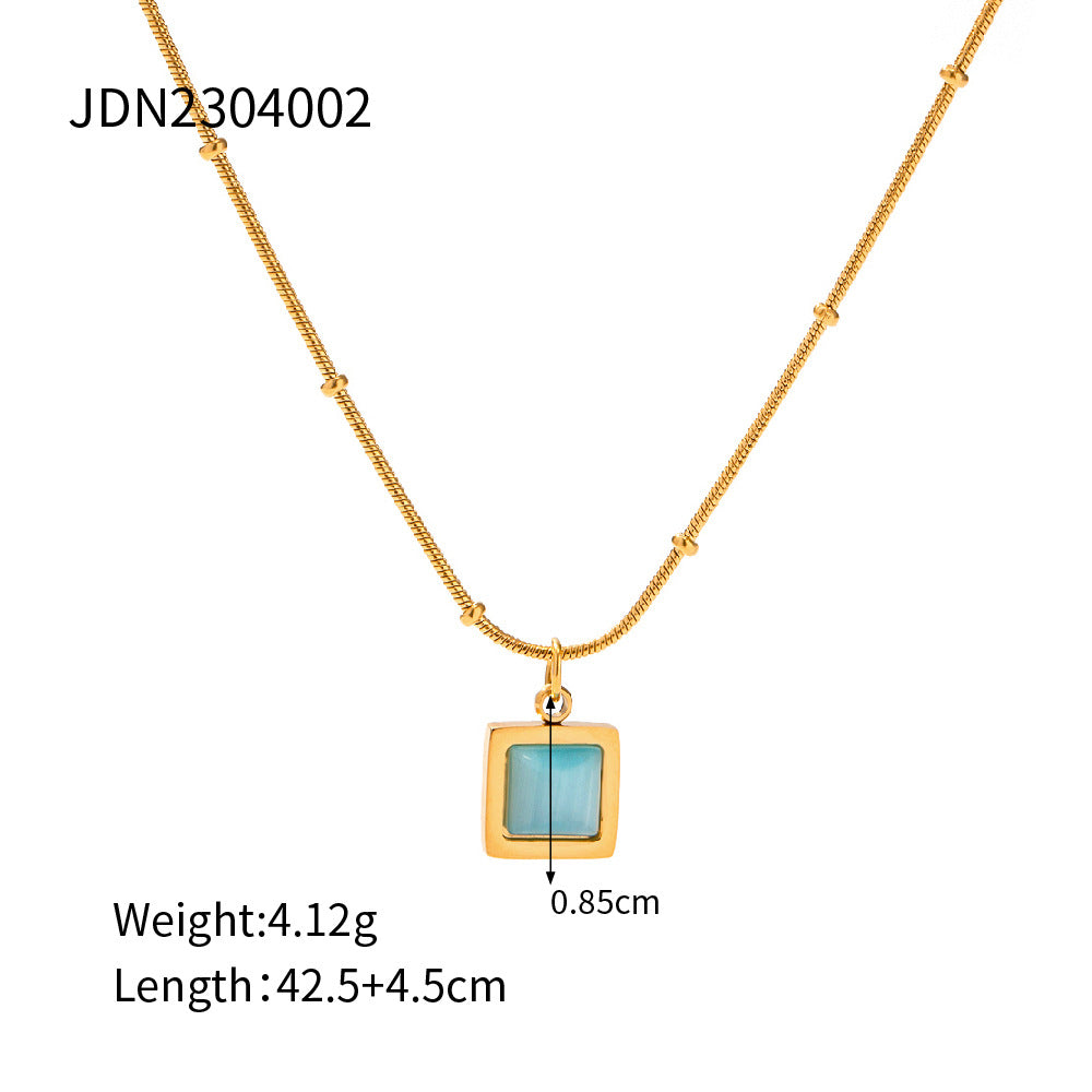 Jewels Iridescent Pendant Necklace - Pink Iridescent Heart [LOOXV4J9]