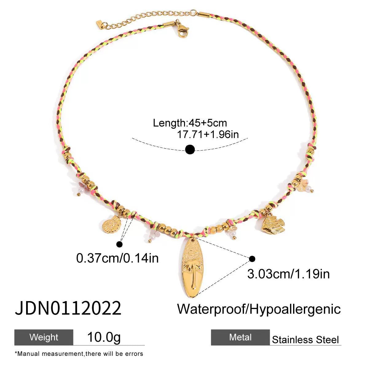 Xitlali Layered Braided Chain Necklace - JDN0112022 [U0PF3G7Q]