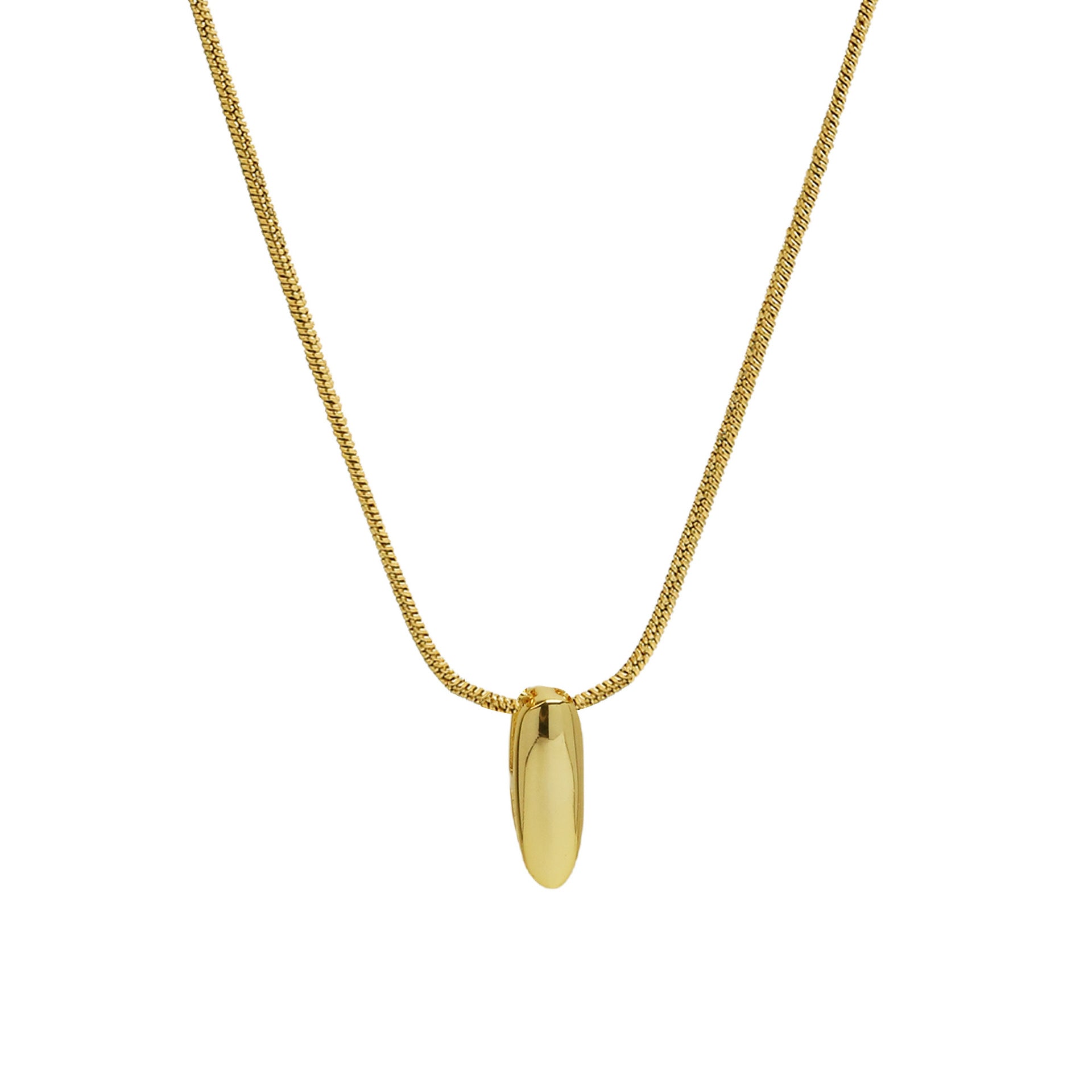 Hallie Initial Snake Chain Necklace - I Letter Necklace [ODI0NSA6]