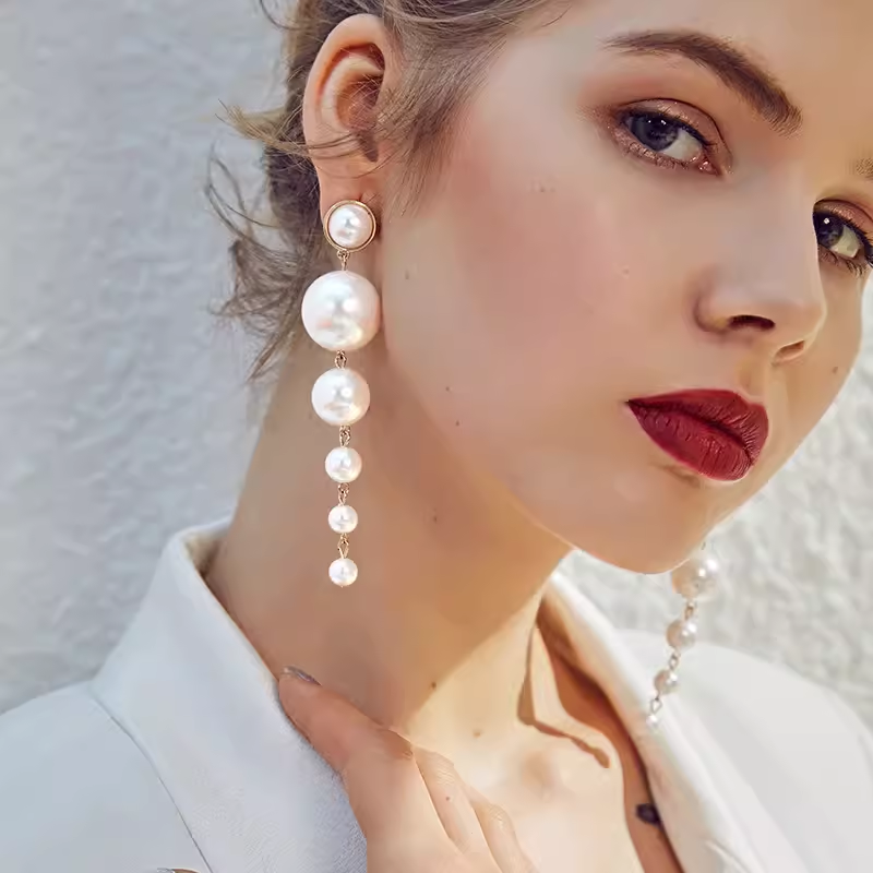 Leidy Pearl Drop Earrings - HZD580 [QS8BZUY9]