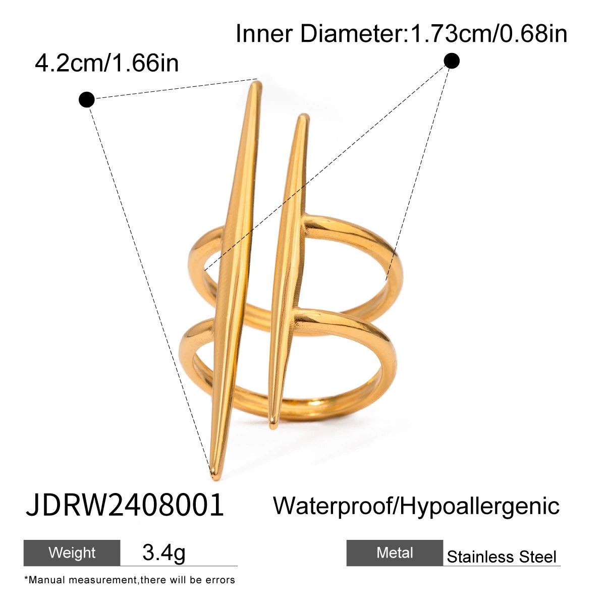 Nayelis Asymmetrical Open Ring - JDRW2408001 [D1XYML04]