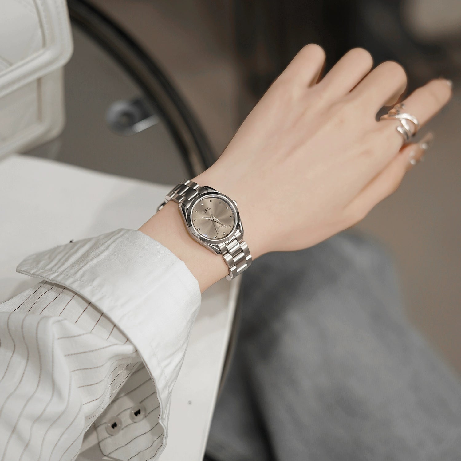 Madigan Elegant Steel Watch - Temperament Grey [MIRFNLJ4]