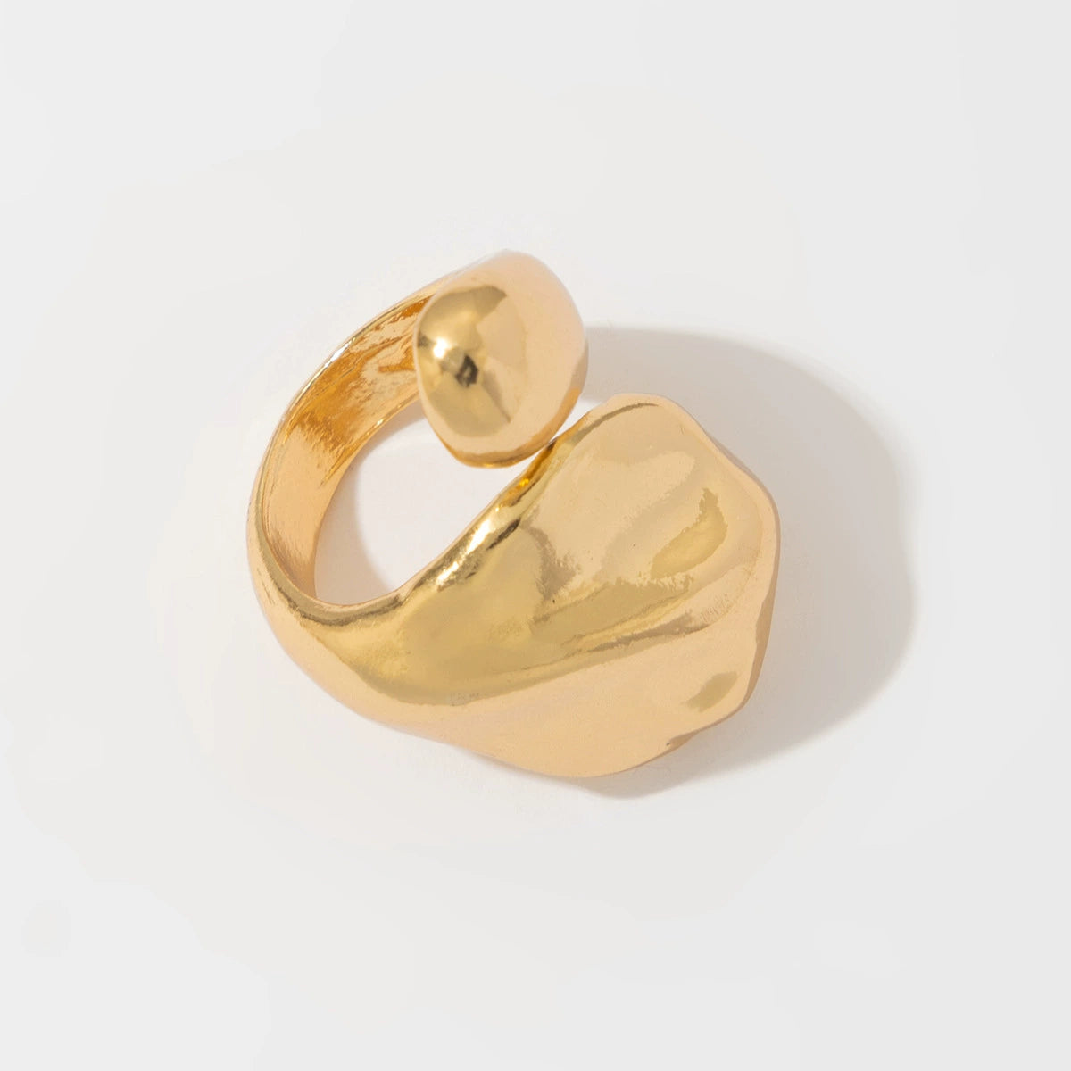 Bethlehem Liquid Metal Open Ring - Light Gold [G6IRFDWI]