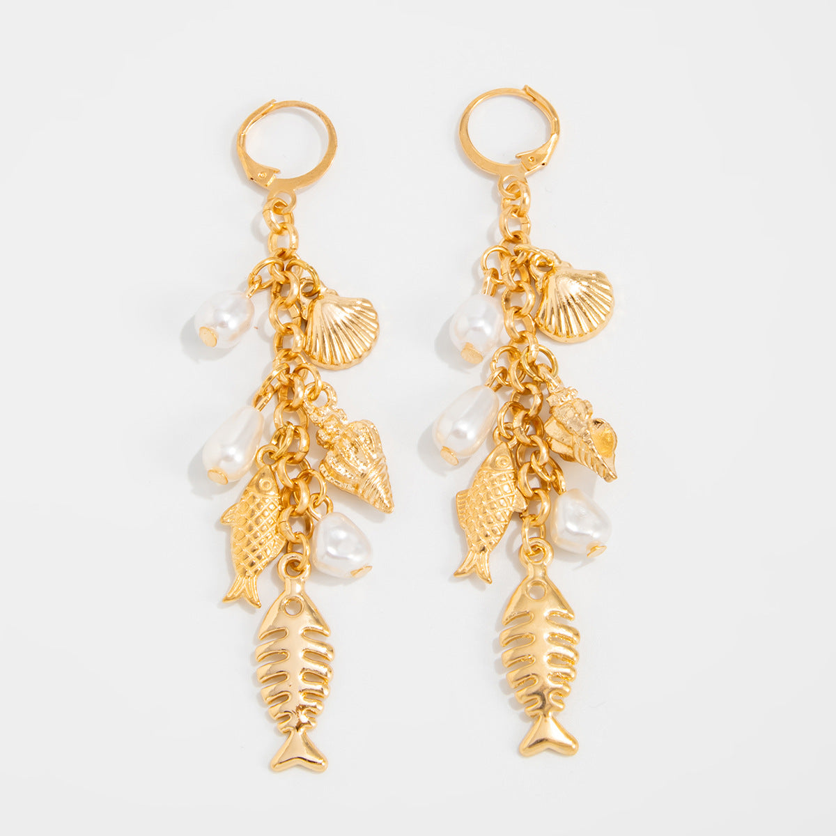 Danielle Ocean Pearl Dangle Earrings - Style 3646 Gold [UMGHPAV5]