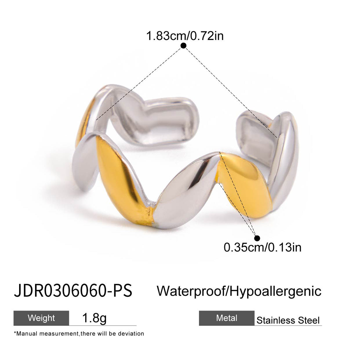 Jourdyn Colorblock Band Ring - JDR0306060-PS [VXG2AZNE]