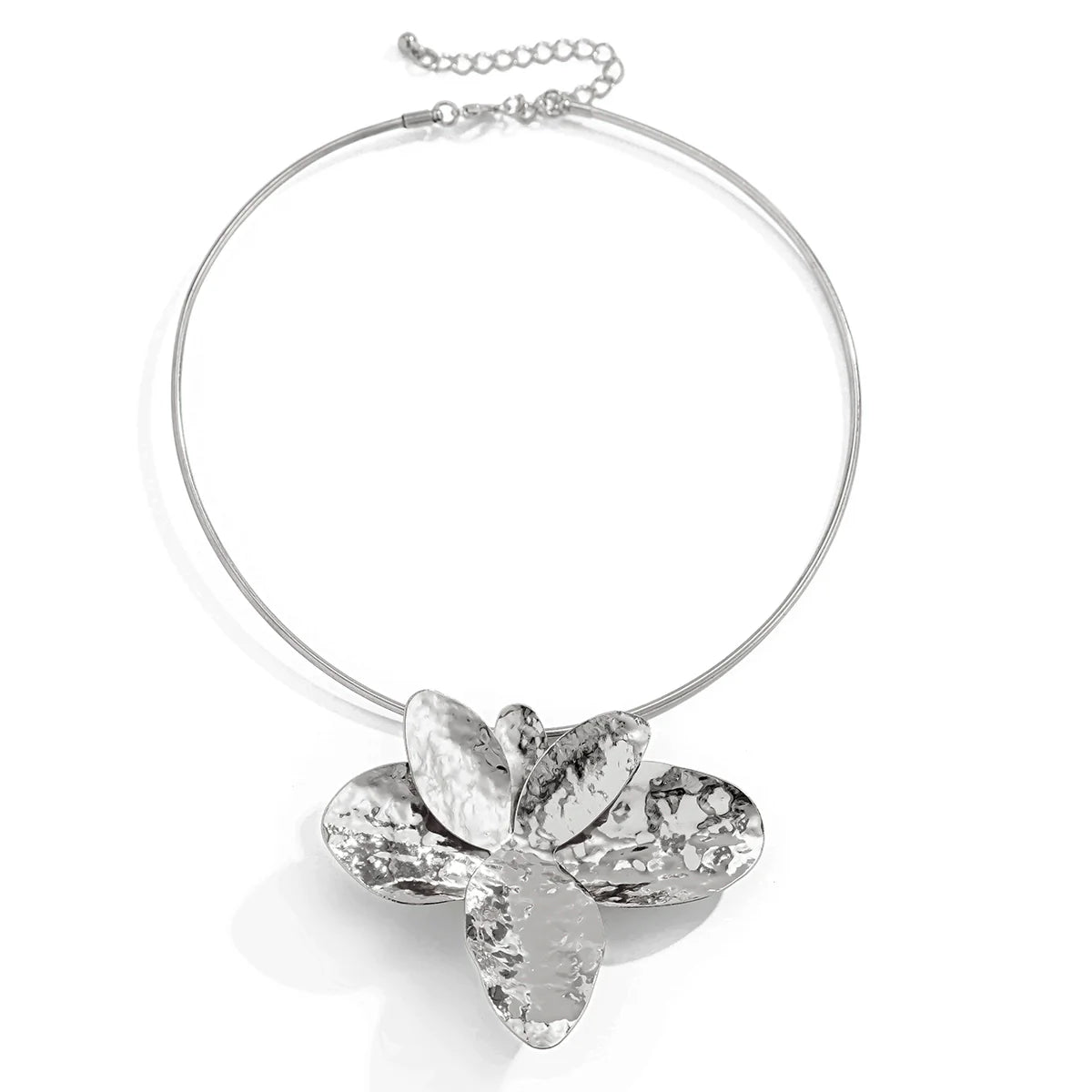Arlowe Irregular Petal Choker - Choker Silver