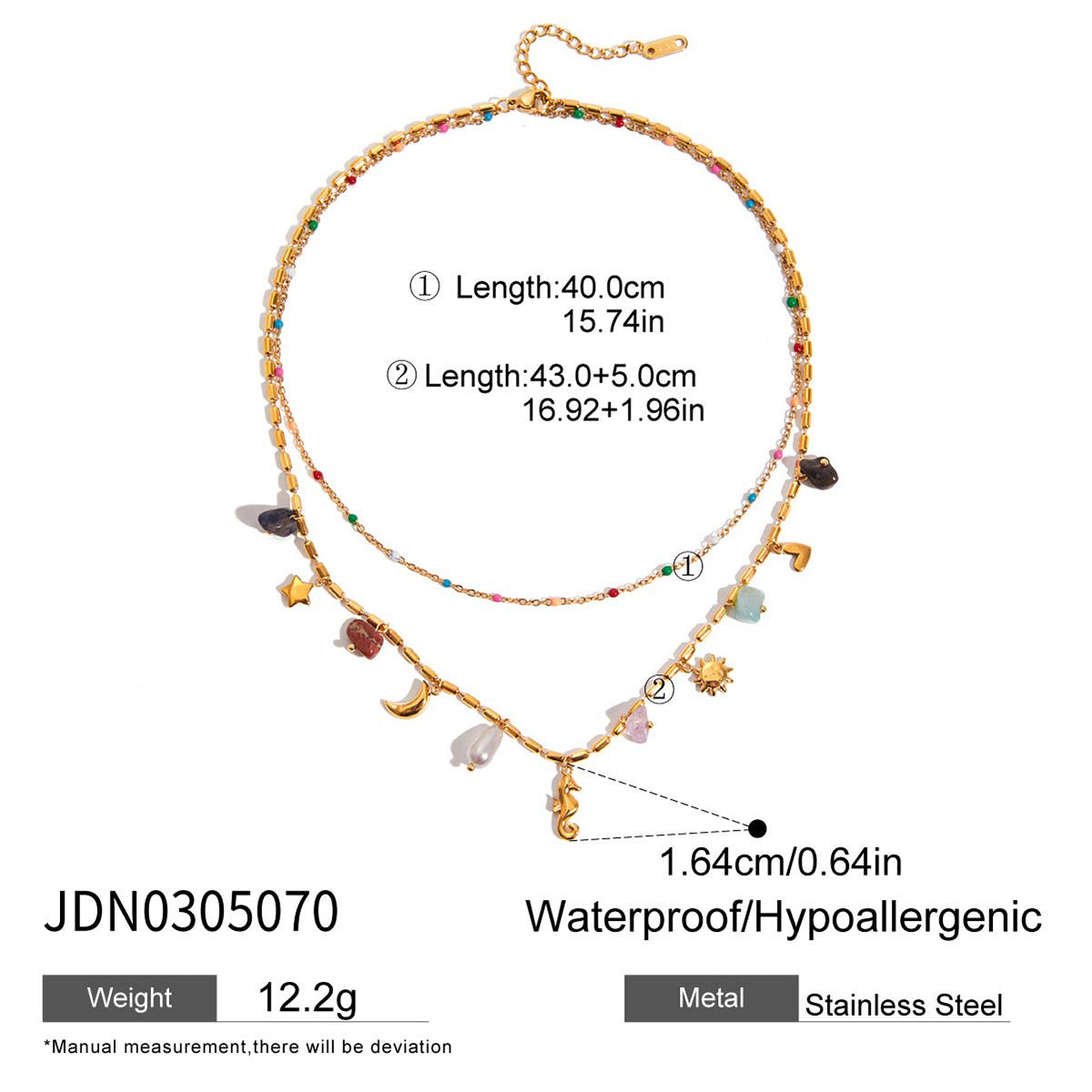 Farida Layered Pearl Necklace - Gold [YS3QYV5Y]