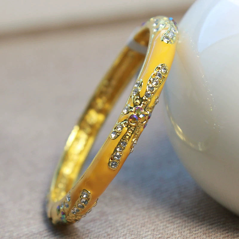 Kyanna Diamond Cloisonné Bracelet - Yellow (5.6cm) [HAAUA78G]