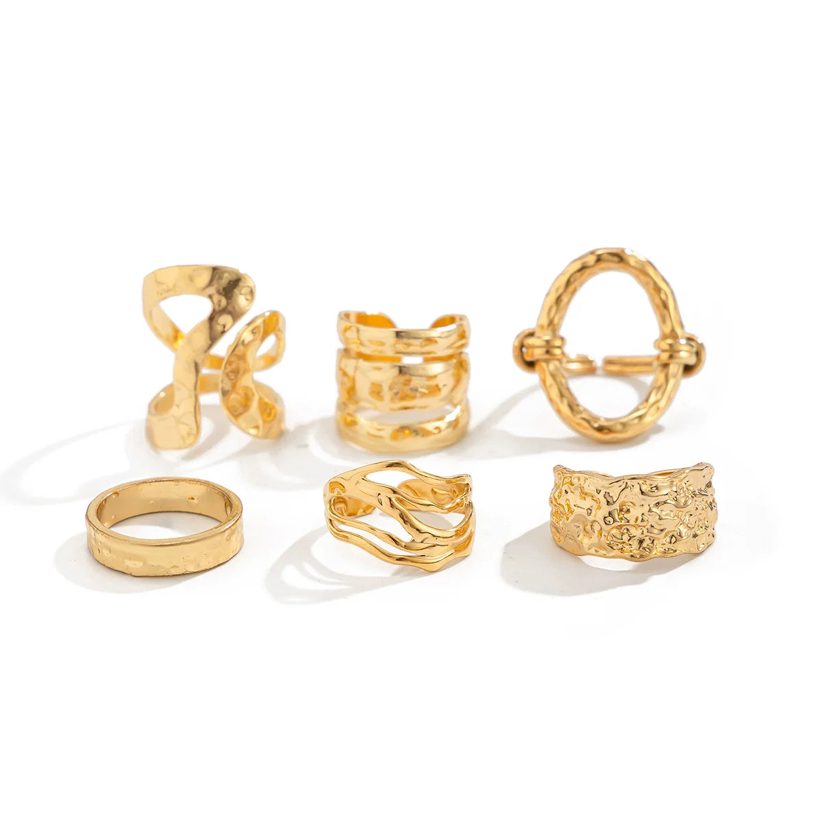 Kennedy Stackable Ring Set - Light Gold