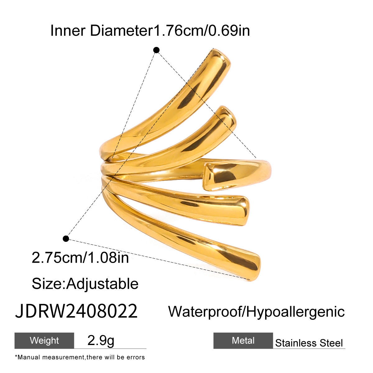 Sofi Modern Asymmetrical Ring - JDRW2408022 [UUR82YDC]