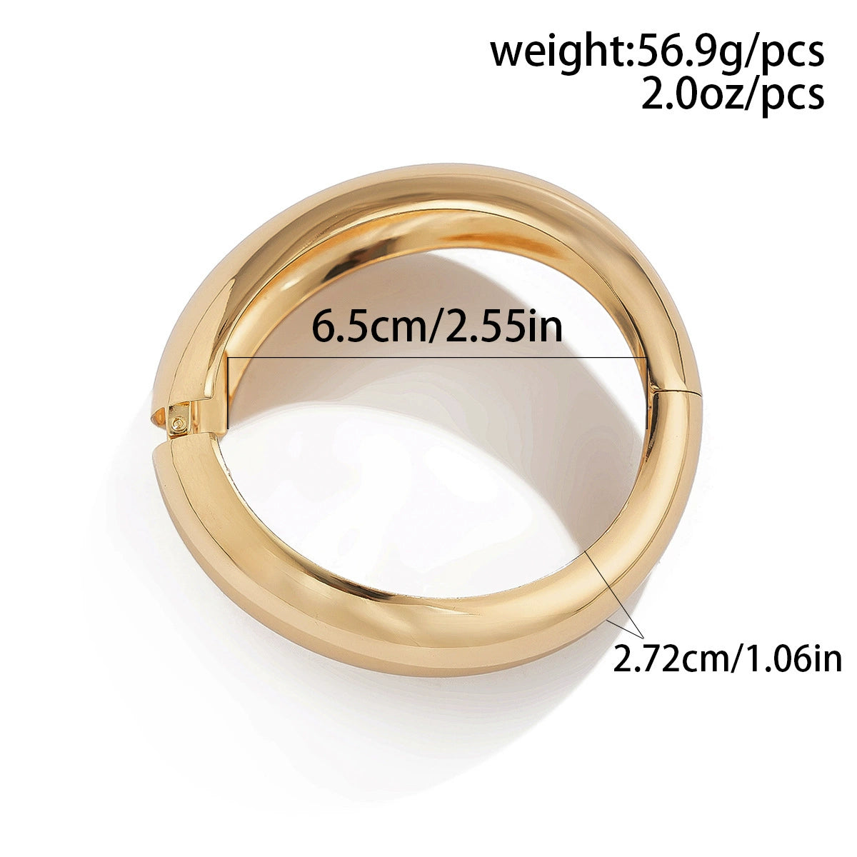 Genevieve Sculptural Metal Jewelry - Bracelet Style 03 - Gold [TEOCFDD2]