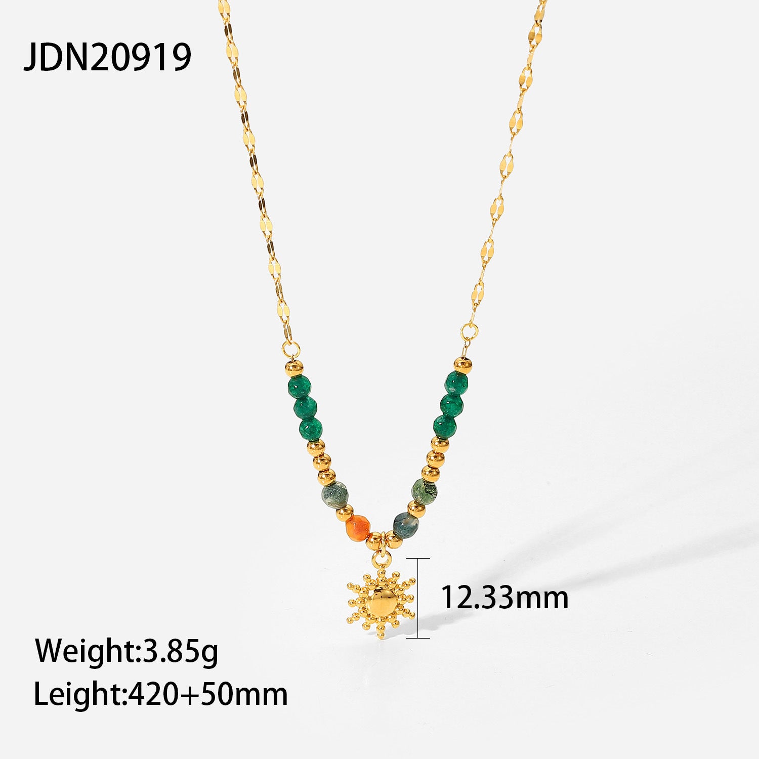 Elliot Gold Sun Pendant Necklace - JDN20919 [RK06MMG8]